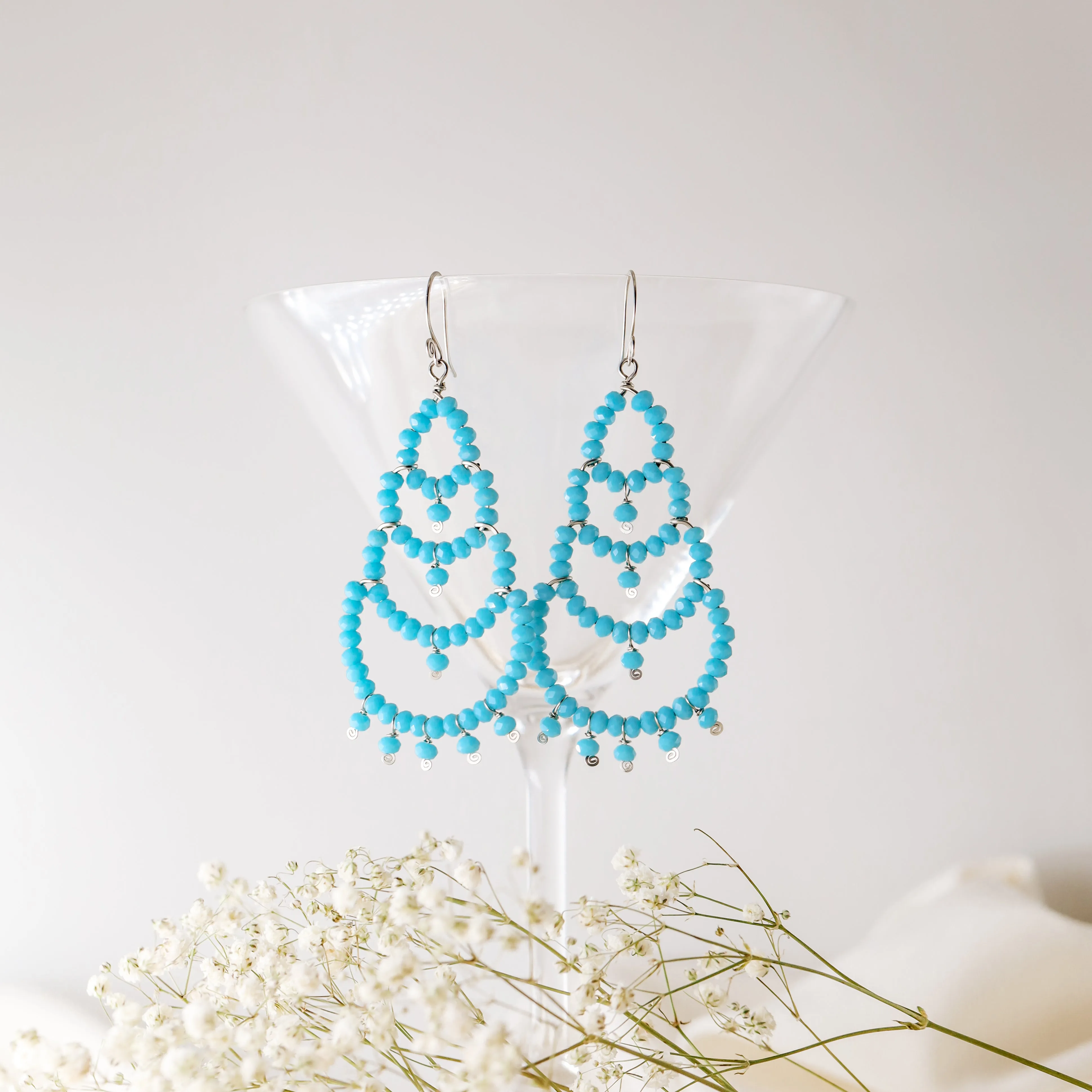 Turquoise Chandelier Earrings