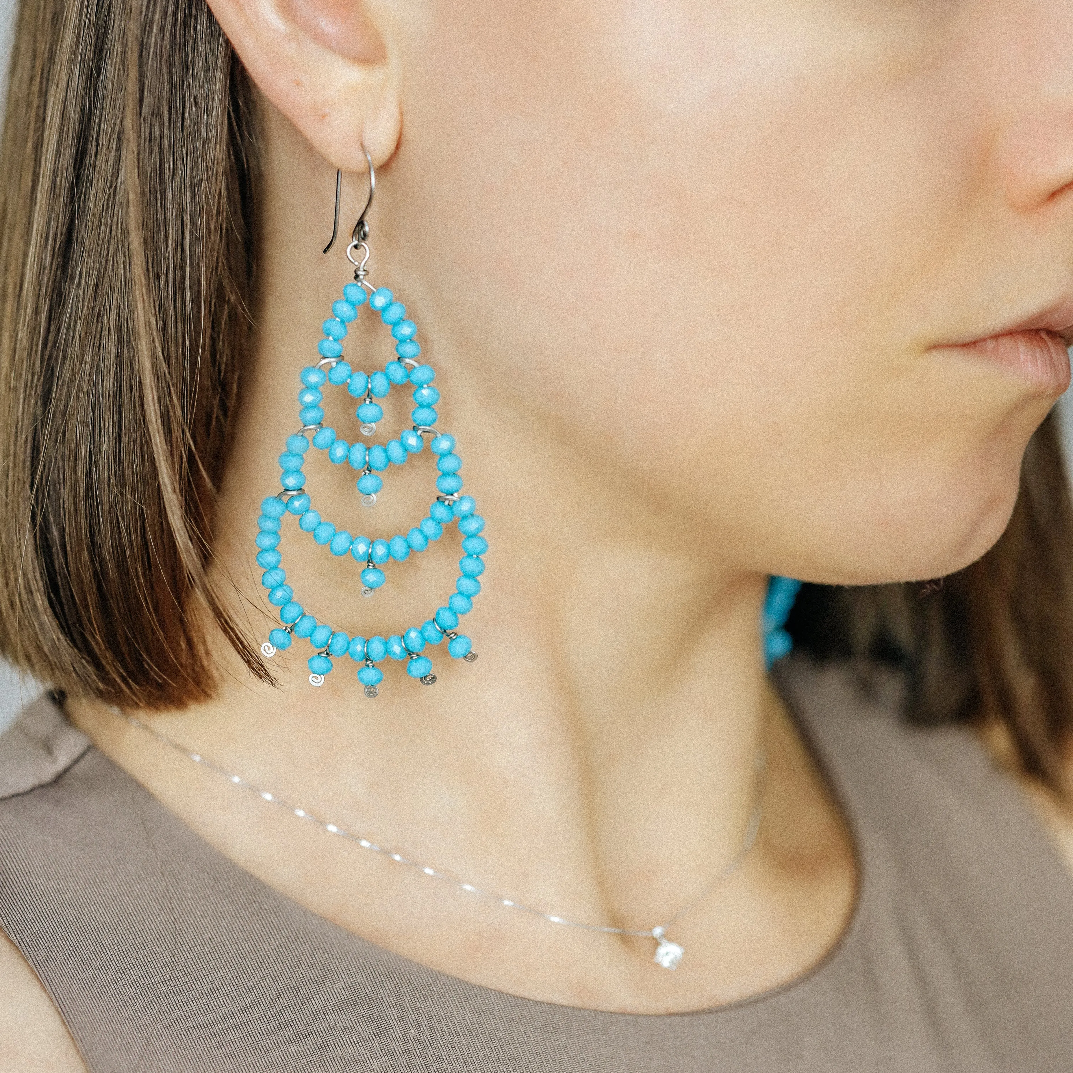 Turquoise Chandelier Earrings