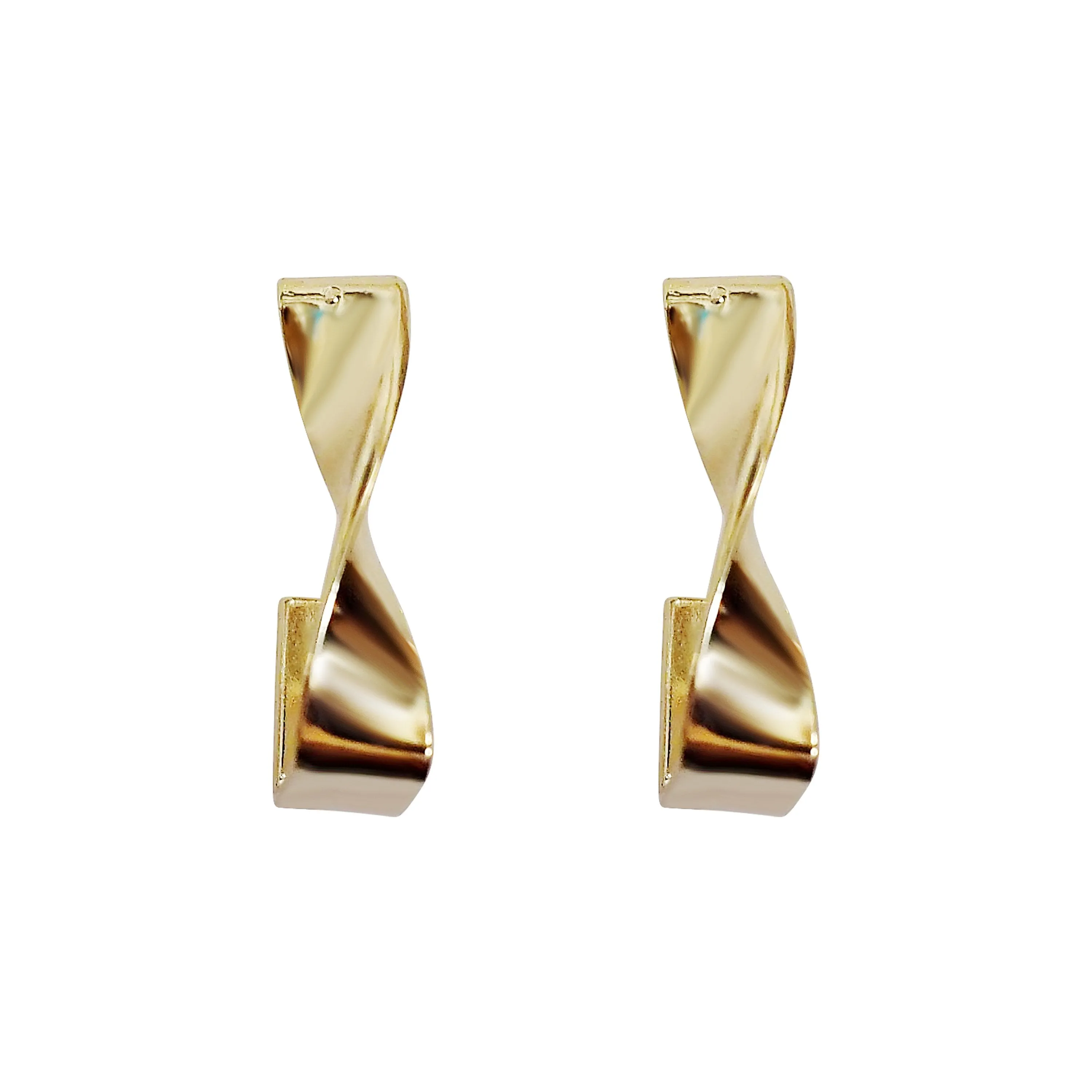 Twisted Gold Hoop Invisible Clip On Earrings
