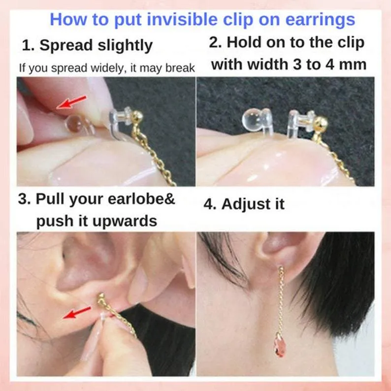 Twisted Gold Hoop Invisible Clip On Earrings