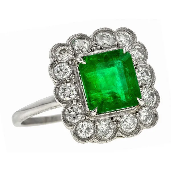 Vintage Emerald & Diamond Ring