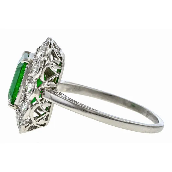 Vintage Emerald & Diamond Ring