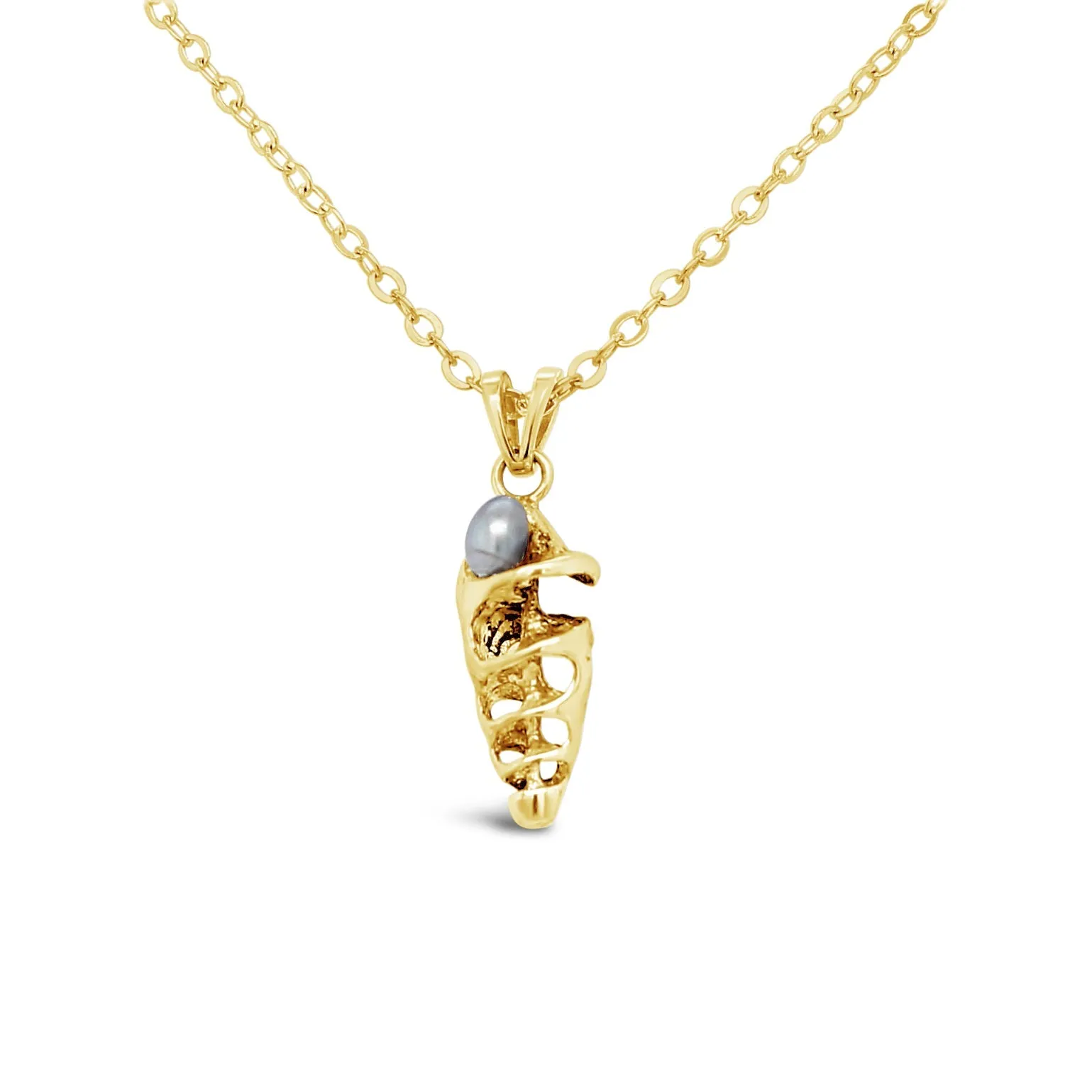 Weather Worn Pendant with Keshi Pearl