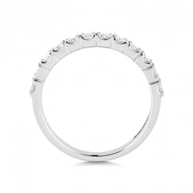 Wedding Band Platinum Diamond Half Eternity Ring WP270