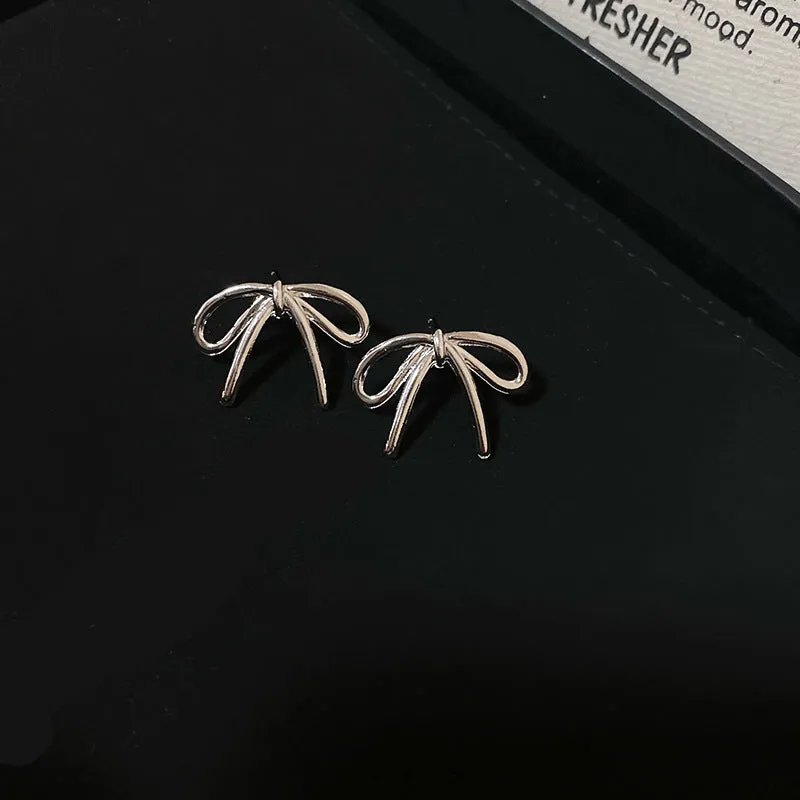 Wholesale Pearl Bow Beaded Necklace Versatile Earrings
