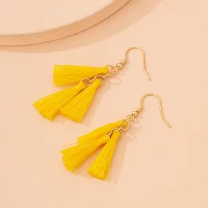 Wholesale Retro Versatile Tassel Earrings