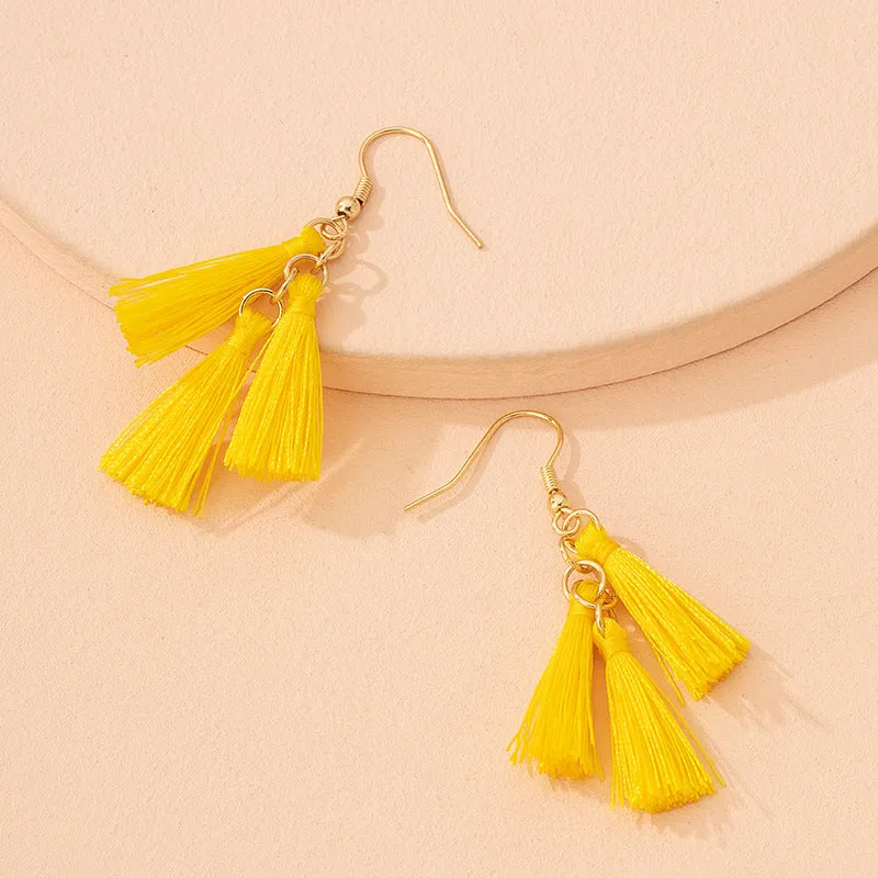 Wholesale Retro Versatile Tassel Earrings