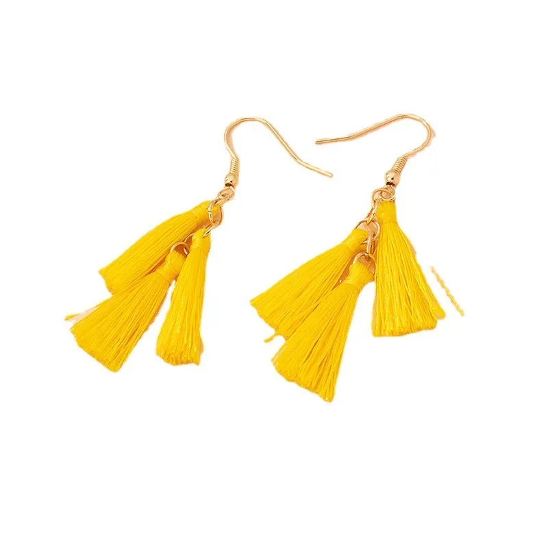 Wholesale Retro Versatile Tassel Earrings