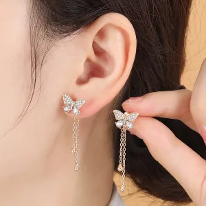 Wholesale Versatile Butterfly Tassel Earrings