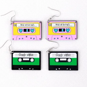 Wholesale Versatile Hip Hop Retro Tape Earrings
