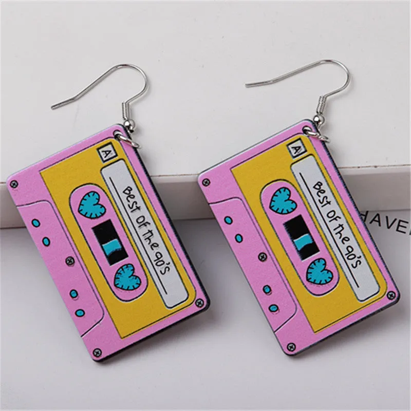 Wholesale Versatile Hip Hop Retro Tape Earrings