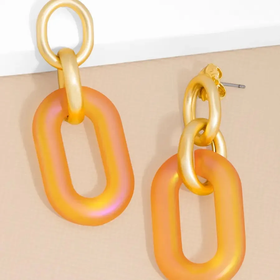 Zenzii Oval Link Drop Earring